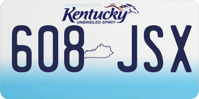 KY license plate 608JSX