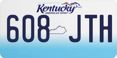 KY license plate 608JTH