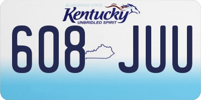 KY license plate 608JUU