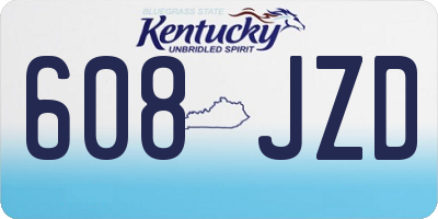 KY license plate 608JZD