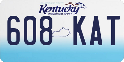KY license plate 608KAT