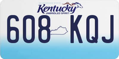 KY license plate 608KQJ