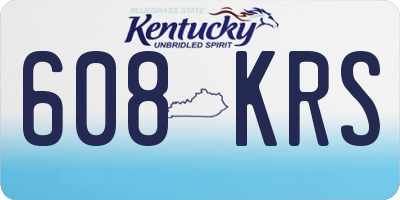 KY license plate 608KRS