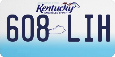 KY license plate 608LIH