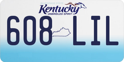 KY license plate 608LIL
