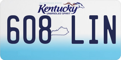 KY license plate 608LIN