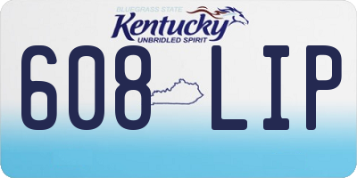 KY license plate 608LIP