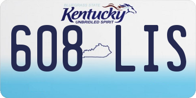 KY license plate 608LIS