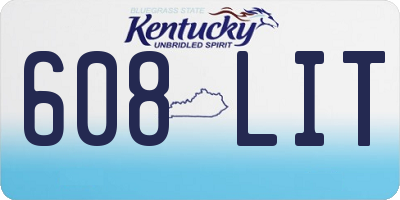 KY license plate 608LIT