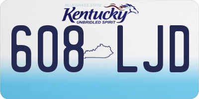 KY license plate 608LJD
