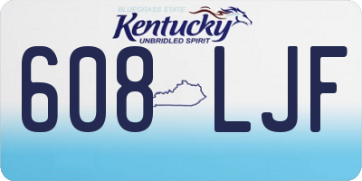 KY license plate 608LJF