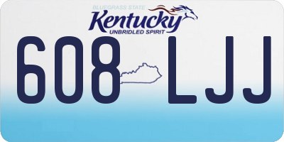 KY license plate 608LJJ