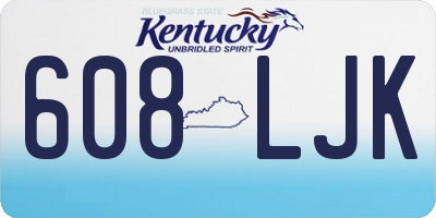 KY license plate 608LJK