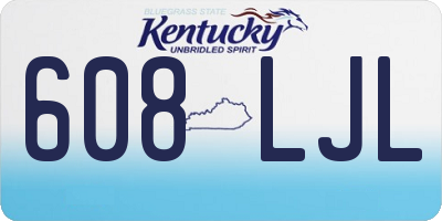 KY license plate 608LJL