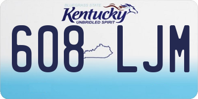 KY license plate 608LJM