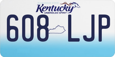 KY license plate 608LJP