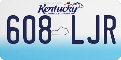 KY license plate 608LJR