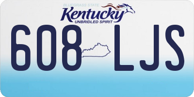 KY license plate 608LJS