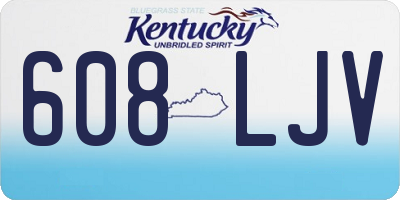 KY license plate 608LJV
