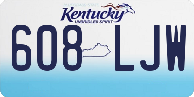 KY license plate 608LJW