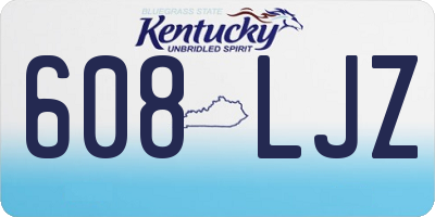 KY license plate 608LJZ