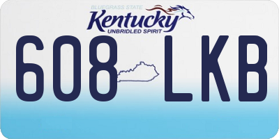 KY license plate 608LKB