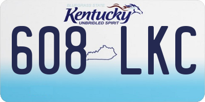 KY license plate 608LKC