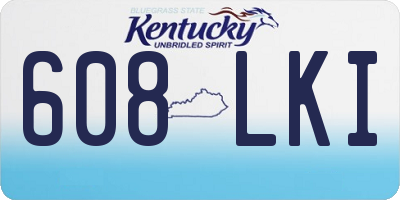 KY license plate 608LKI