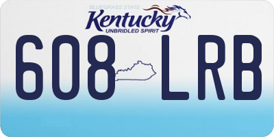 KY license plate 608LRB