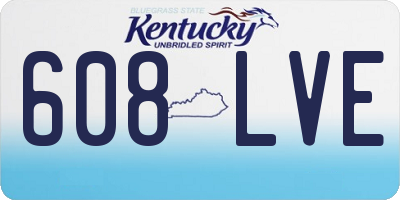 KY license plate 608LVE