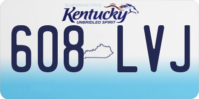 KY license plate 608LVJ