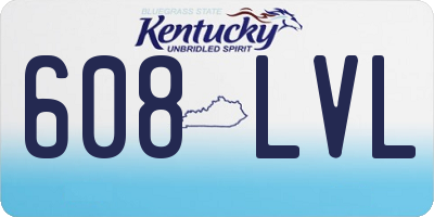 KY license plate 608LVL
