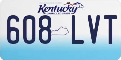 KY license plate 608LVT