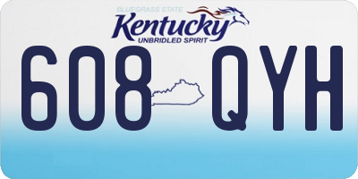 KY license plate 608QYH
