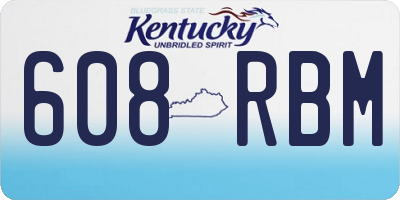KY license plate 608RBM