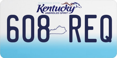 KY license plate 608REQ