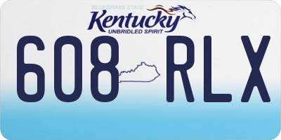 KY license plate 608RLX