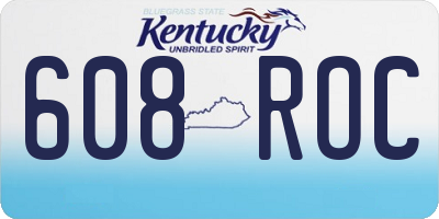 KY license plate 608ROC