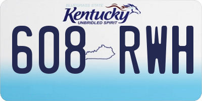 KY license plate 608RWH