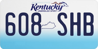 KY license plate 608SHB