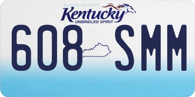 KY license plate 608SMM
