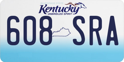 KY license plate 608SRA