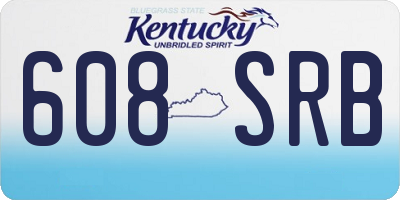KY license plate 608SRB