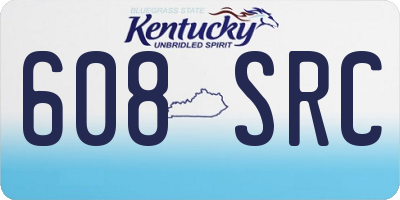 KY license plate 608SRC