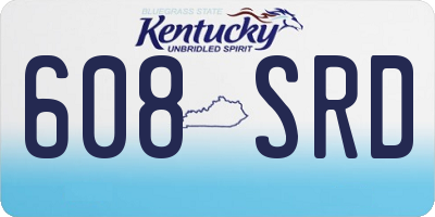 KY license plate 608SRD