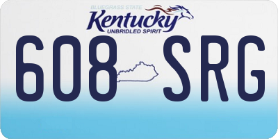 KY license plate 608SRG