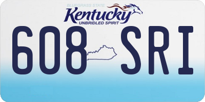 KY license plate 608SRI