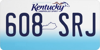 KY license plate 608SRJ