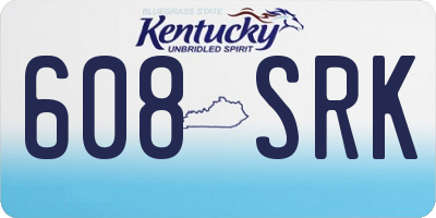 KY license plate 608SRK