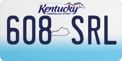 KY license plate 608SRL
